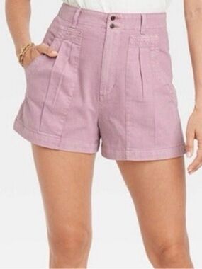 Universal Thread High-Waist Mauve Pleated Shorts